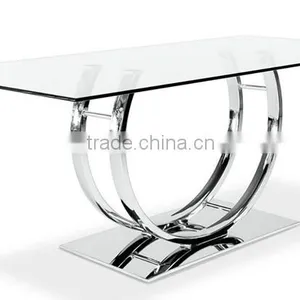 Modern Stainless Steel Coffee Table Base Wholesale Chrome Metal Table Legs FF-063 thumbnail-1