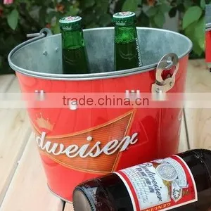 Newest Metal Beer Bucket Ice Barrel Decoration Pail With Attractive Printing thumbnail-4