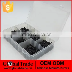 DIY Assortment Box of 700 Black Self Tapping Screws PZD Flange 350563 thumbnail-1