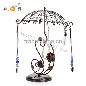 Flower Umbrella Shape Metal Jewelry Display Stand for Earring thumbnail-1