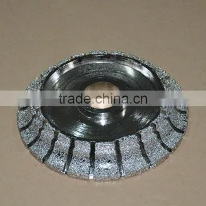 Vacuum Brazed Diamond Grinding Wheel for Polishing Large Stone thumbnail-1
