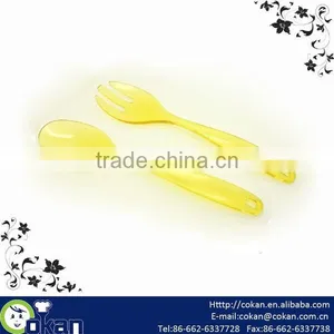 2 Pcs Plastic Salad Spoon & Salad Fork Set CK-K202 thumbnail-1