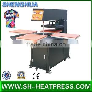 Four 4 Stations Auto Hot Press Machine Tshirt Sublimation Machine thumbnail-1