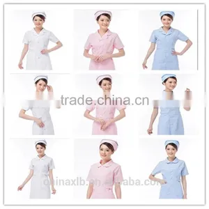 Men Blue Cotton Medical Work Uniform / Nurse Staff Scrub Suit Design / Navy White Uniform thumbnail-4