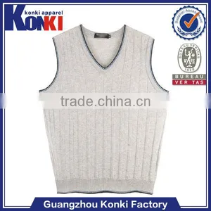 Fashional Designed Men's v Neck Cotton Sweater Vest thumbnail-1