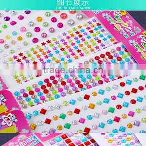 Colorful Love Heart Shape Self-adhesive Acrylic Rhinestone Sticker,Crystal Rhinestone Sticker thumbnail-2