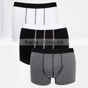 3 Pack Mens Cheap Boxer Briefs Trunks With Contrast Stitching thumbnail-1
