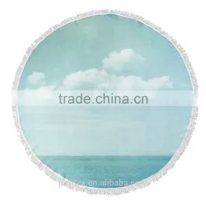 Custom Polyester Digital Printing Round Beach Towel thumbnail-3