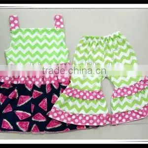 Baby Girl Boutique Colors Ruffle Pants Clothing Set Summer Girl Easter Color Eggs Pattern Clothes Girl Fashion Ruffles Outfits thumbnail-4