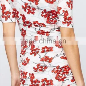 Office Maternity Clothing Womens Floral Print Dresses thumbnail-4