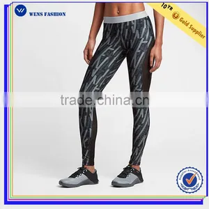 Graphic Polyester /spandex Training Tights Woman Legging Pants thumbnail-1