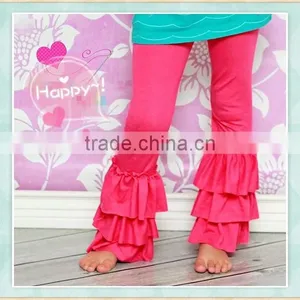 2017 Simple Pant Shirt New Style Red Leggings Three Ruffle Royal Blue Coat Pant for Baby thumbnail-1
