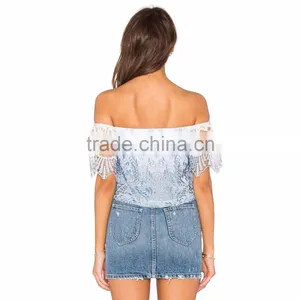 Young Sexy Women Tight Lace Top thumbnail-4