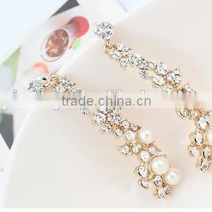 New Fashion Imitation Pearl Rhinestone Lady Sut Earring thumbnail-3