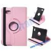 360 Degree Rotating Leather Stand Cover Smart Case for Samsung Galaxy Tab P6200(Pink) thumbnail-1