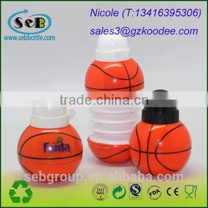 Ball Shaped Plastic Collapsible Sport Bottle thumbnail-3