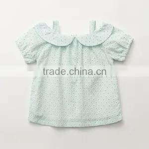 Children's Suspenders Cold Shoulder Daisy Prints Tops T Shirt thumbnail-6