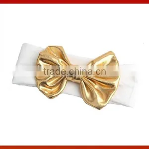 New Design 2015 Hair Crown Children Fabric Bow Design Baby Headband/Korean Design Baby Headband With Bows thumbnail-2