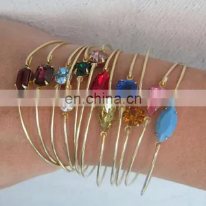 Birthstone Rhinestone Style Wraps BirthstoneJewelry Bangle Bracelet thumbnail-1