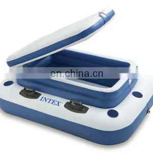 Inflatable Floating Beverage Cooler With Lid thumbnail-1