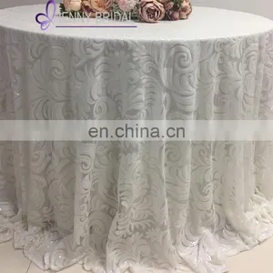 TC188B White Chinese Embroidery Elegant Table Cloth thumbnail-1