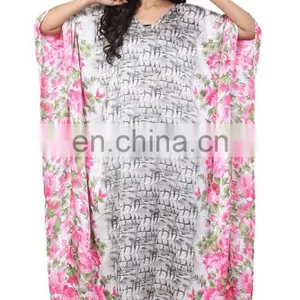 Floral Printed Medium Length Kaftan / Decent Daily Wear High Quality Kaftan / Latest Indian Ethnic Wear (kaftans 2017) thumbnail-6
