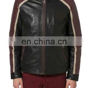 Men High Quality Biker Leather Jacket thumbnail-1