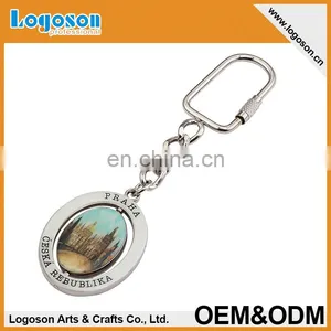 2015 Newest High Quality Custom PRAHA Metal Spinning Keychain thumbnail-1