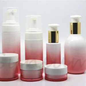 Gradually Changing Color PET Plastic Set Lotion Jar and Bottle thumbnail-5