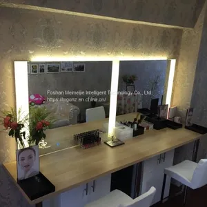 Custom Beauty Salon Beauty Mirror LED Light Mirror Wall-mounted LED Makeup Mirror Hairdressing Mirror thumbnail-4