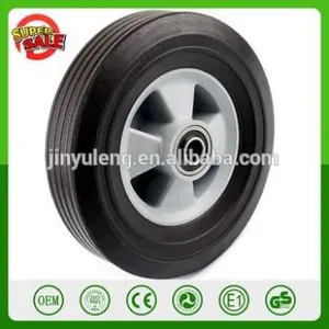 8'' Heavy Duty Semi Pneumatic Solid Rubber Wheel Flat Free Tubeless Hand Truck Utility Tire 2-1/4 thumbnail-1