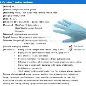 China PPE Disposable Nitryl Nitrile Exam Safety Gloves thumbnail-3