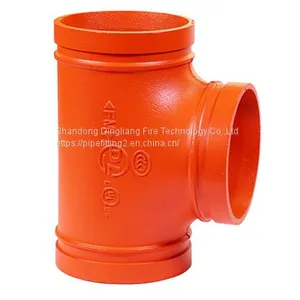 Ductile Iron Pipe Fittings Grooved Reducing Tee thumbnail-1