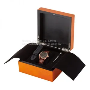 Factory Price Customized Luxury Wooden Watch Box, Wooden Watch Packaging Case With Cleaning Cloth thumbnail-1