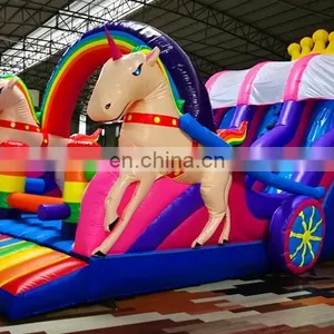 China Manufacturer Commercial Air Inflatable Bouncer Slide Inflatable Jumping Slide For Festival thumbnail-1