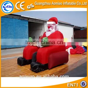 2016 Inflatable Christmas Decoration Inflatable Santa in Chair thumbnail-1