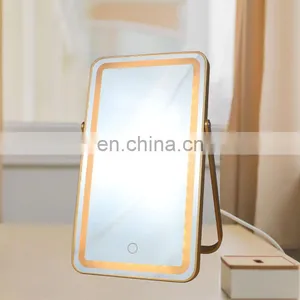 New Design Table Foldable Stand Touch Cosmetic Makeup Led Mirror Lamp thumbnail-1