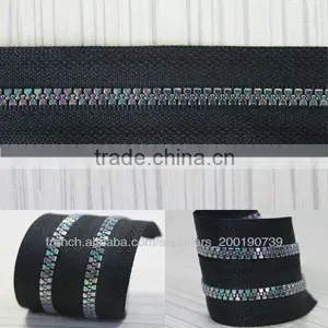 5# Plastic Derlin Resin Colorful Teeth Zipper Decorative Zippers for Garment thumbnail-3
