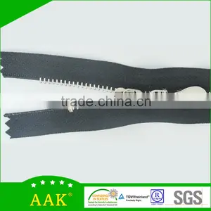 3# Shining Silver Normal Teeth Close End Designer Zippers thumbnail-5