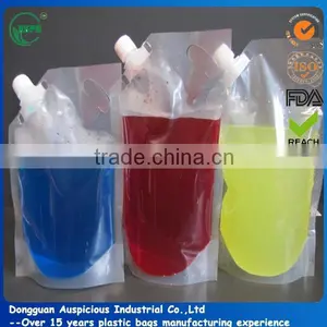 Custom Made Plastic Flasks Wine Spout Bag thumbnail-1