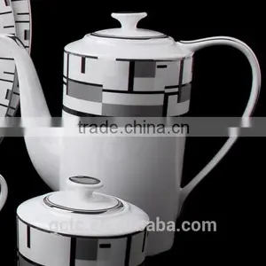 Bone China 15pcs Tea Set With Geometric Figure thumbnail-2