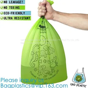 Jumbo Carrier Bags, Gallon Biodegradable and Compostable Kitchen Trash Bag,Eco Friendly Biodegradable Packaging Bags 100% Compostable Plasti thumbnail-3
