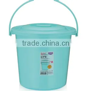 Round Plastic Large Bucket With Lid and Handle thumbnail-1
