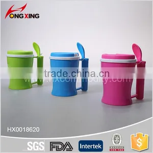 Hot Sale Microwave pp Plastic Soup Mug With Spoon and Lid Quality Choice thumbnail-1