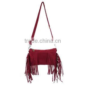 Bohemia Style Suede Clutch Bags/Designed Fringe Tassel Bag/New Clutch With Tassels thumbnail-4