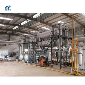 Large Capacity Production Line for Waste Tire Recycling Used Tyre to Fuel Oil Pyrolysis Machine thumbnail-1