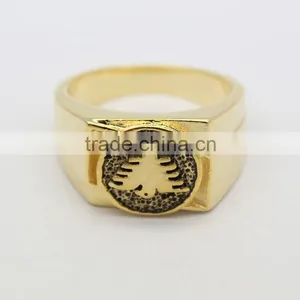 Promotional Enameled Stainless Steel Men Stamp Ring thumbnail-2