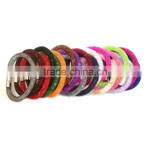 Cheap Promotion!!! 2016 Hot Sale Mesh Stardust Bracelets With Crystal Filled Magnetic Clasp Charm Bangles! thumbnail-5