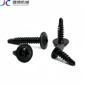 Carbon Steel Black Large Flat Head Washer Drill Tail Dovetail Self-tapping Screws thumbnail-5