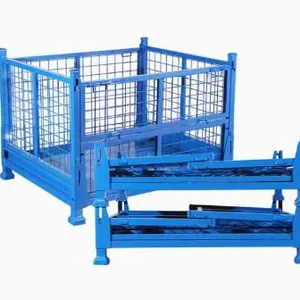 Metal Storage Cage/Steel Cage/Wire Mesh Cage for Warehouse Transport Stillage thumbnail-3